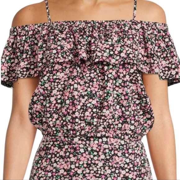 Floral Maxi Skirt & Ruffle Crop Top Set, Juniors XXL 19 - Picture 3 of 6